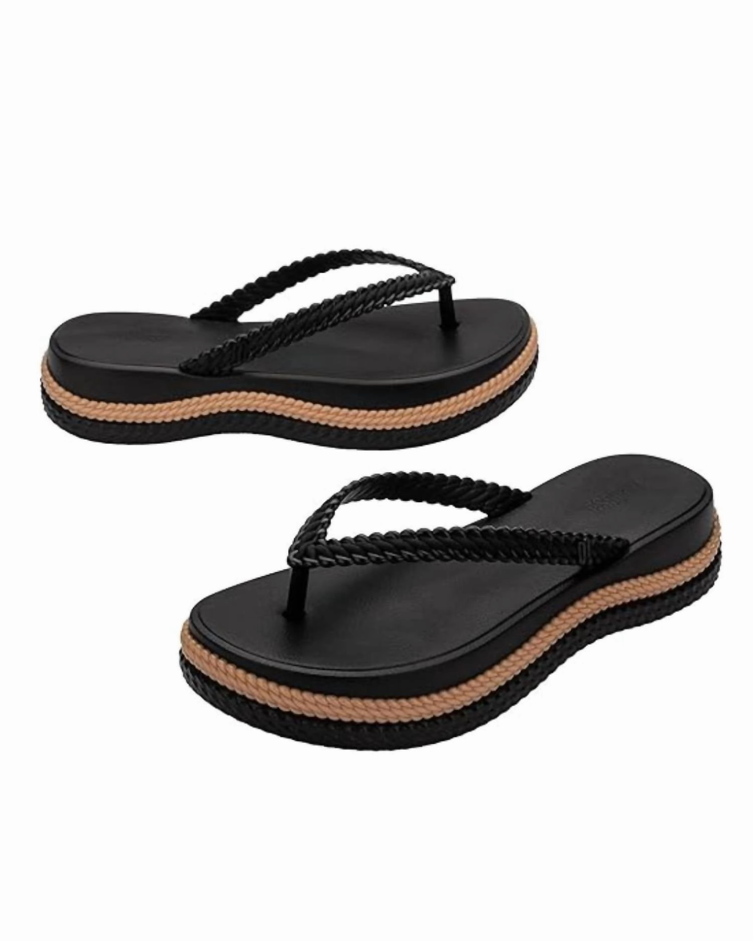Women's Leblon Ad Flip Flop In Black/beige
