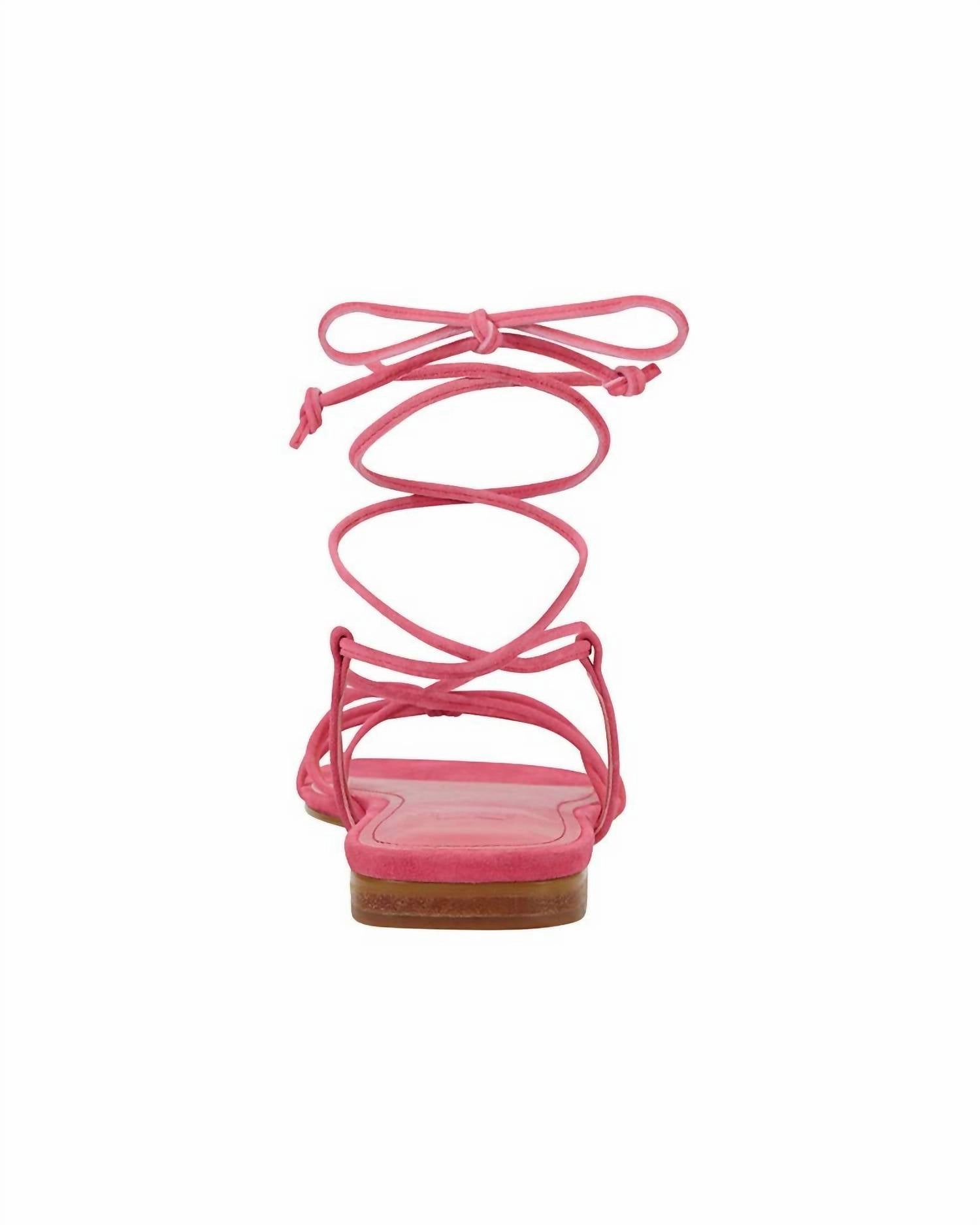 Women's Marina Suede Lace Sandal In Pink