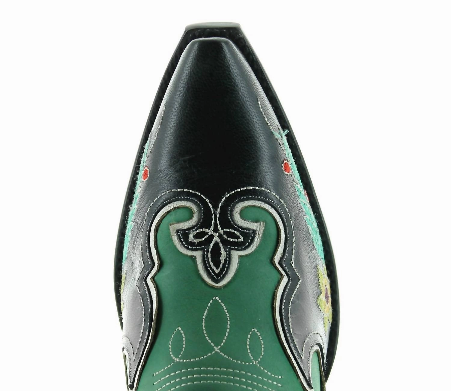 Women's Midnight Cowboy Boots In Black/ Turquoise
