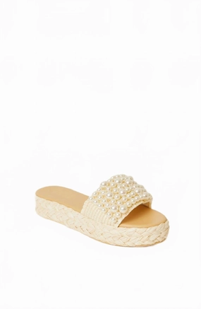 Women's Milos Pearl Espadrille In Cream Womens Sandals with big discounts