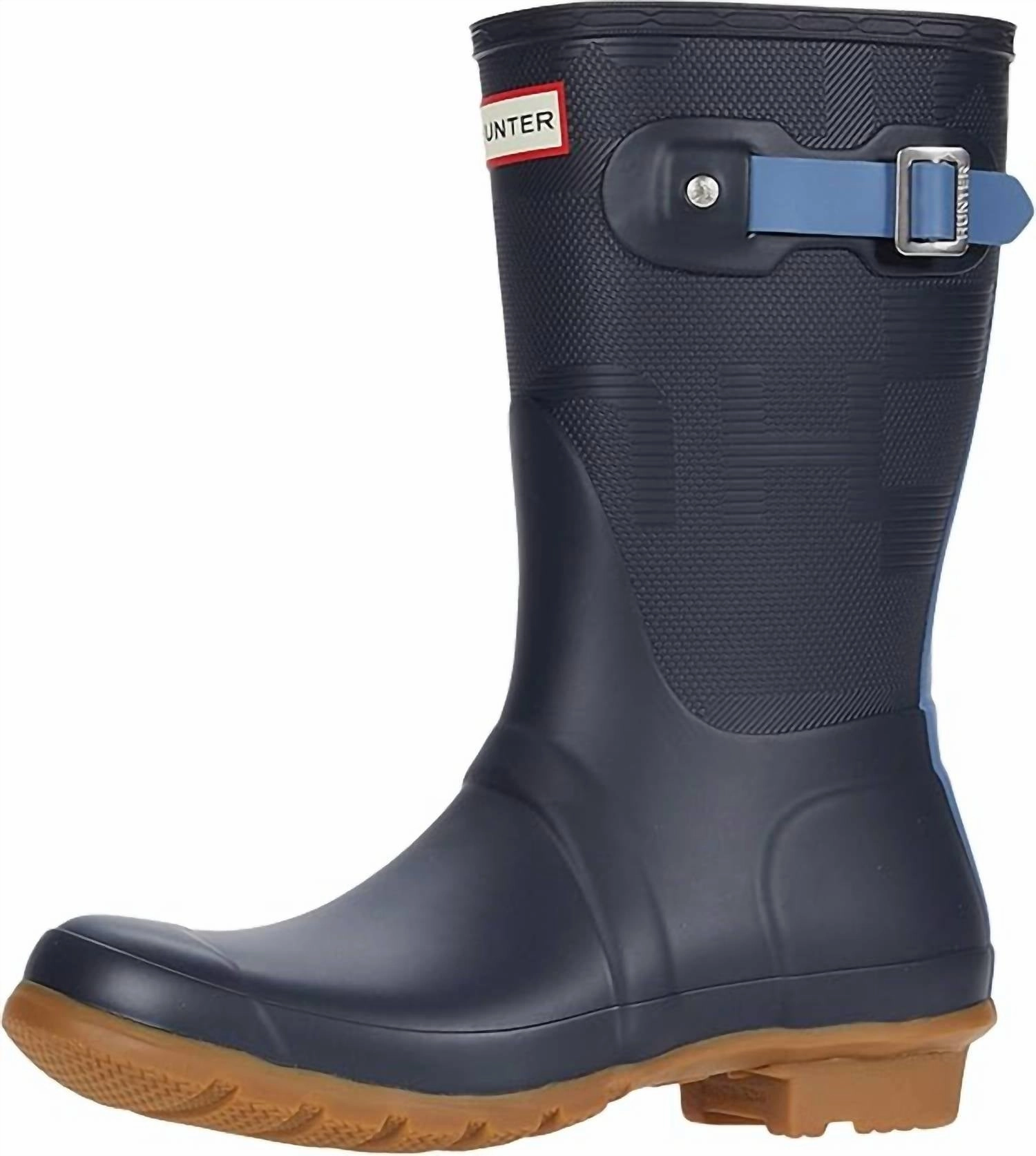 Women's Original Short Exploded Logo Boots In Navy/gill Wave Womens Winter & Rain Boots online