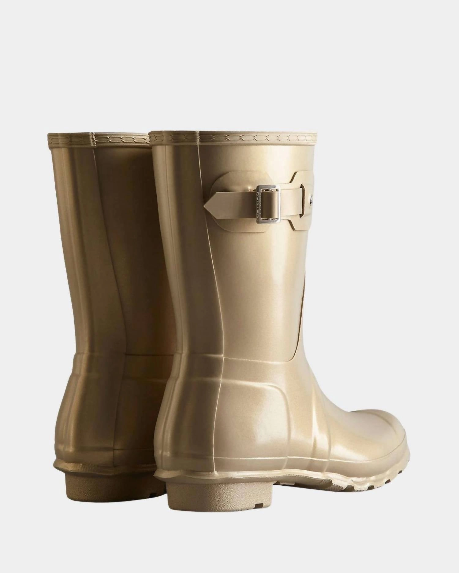 Women's Original Short Nebula Rain Boot In Pale Gold