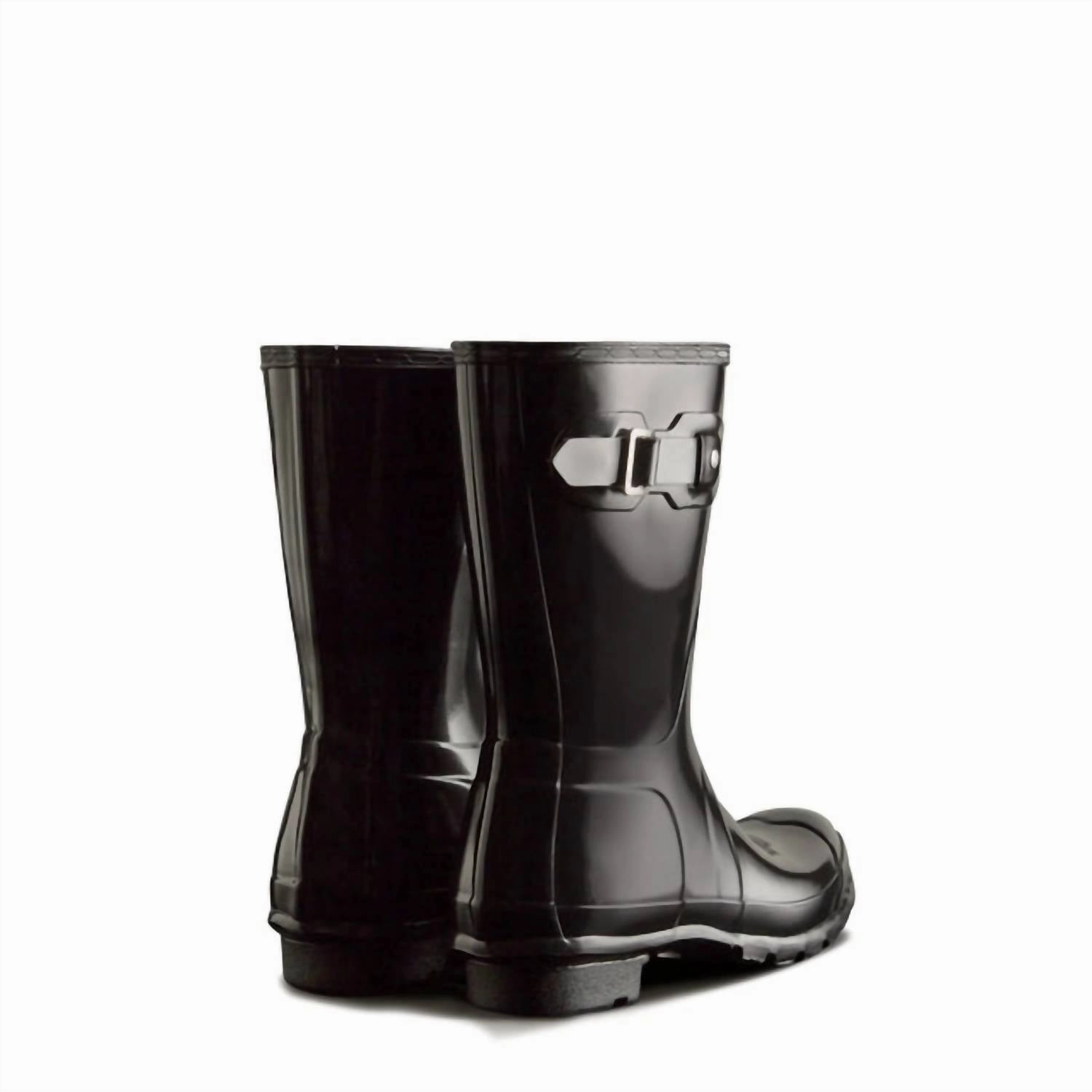 Women's Original Short Rain Boots In Black Gloss
