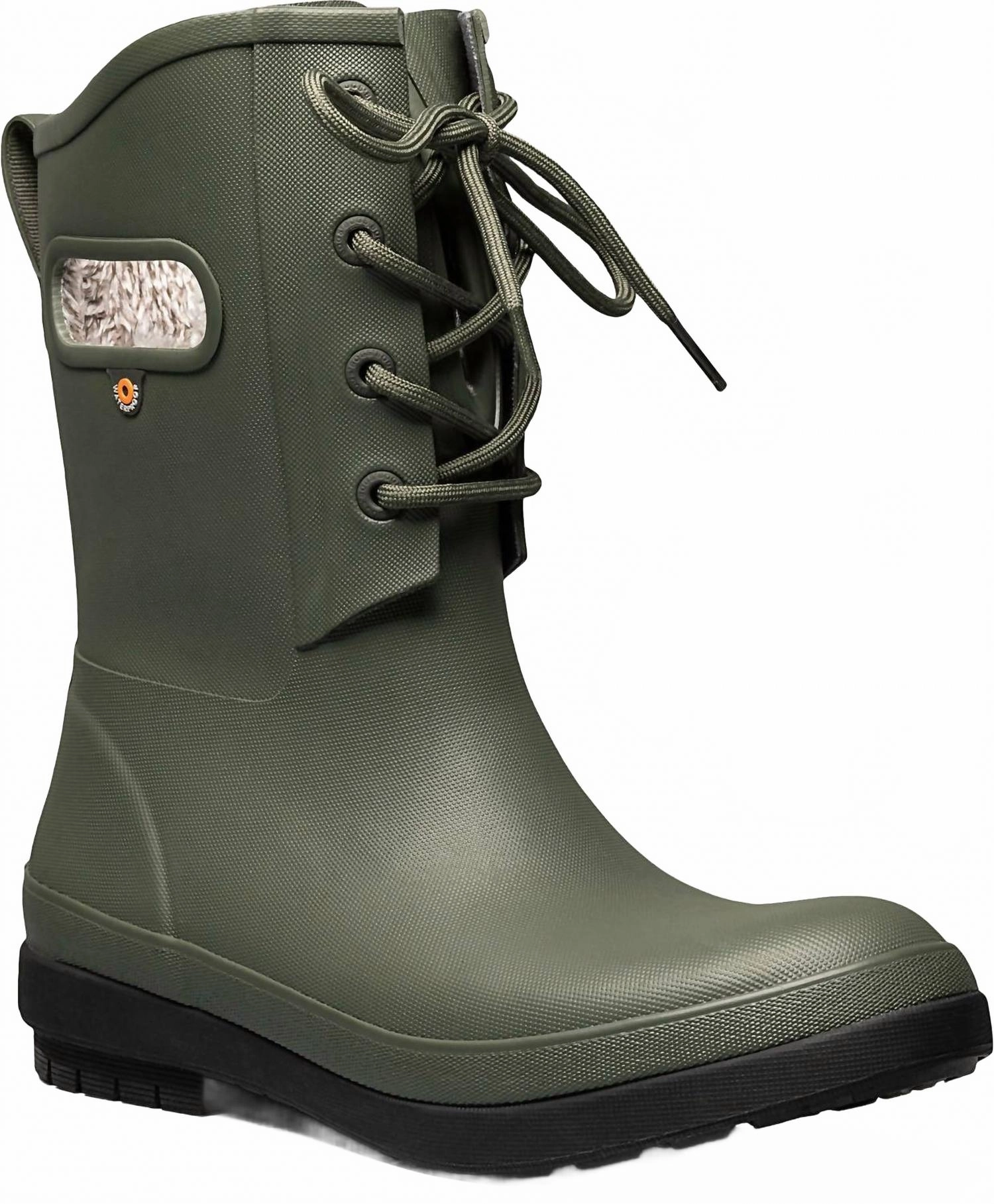 Women's Plush Lined Amanda Boots In Dark Green Womens Winter & Rain Boots online
