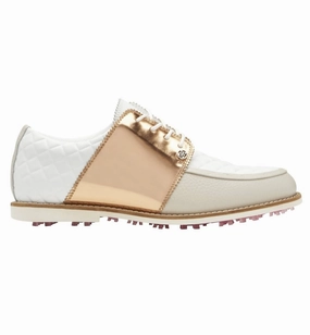 Women's Quilted Gallivanter Golf Shoes In Rose Gold Cheap Athletic Shoes for Women