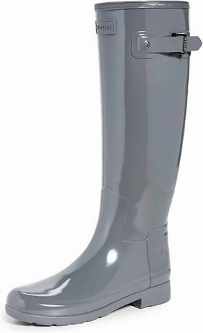 Women's Refined Tall Gloss Boots In Stratus Grey Womens Winter & Rain Boots online