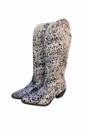 Women's Round Em Up Boots In Pink/black/cowhide Comfortable Womens Boots low price