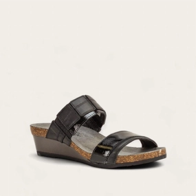 Women's Royalty Slide Sandal In Jet Black/black Luster Cheap Womens Sandals for sale