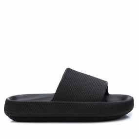 Women's Rubber Flat Sandals In Black Womens Sandals discount online