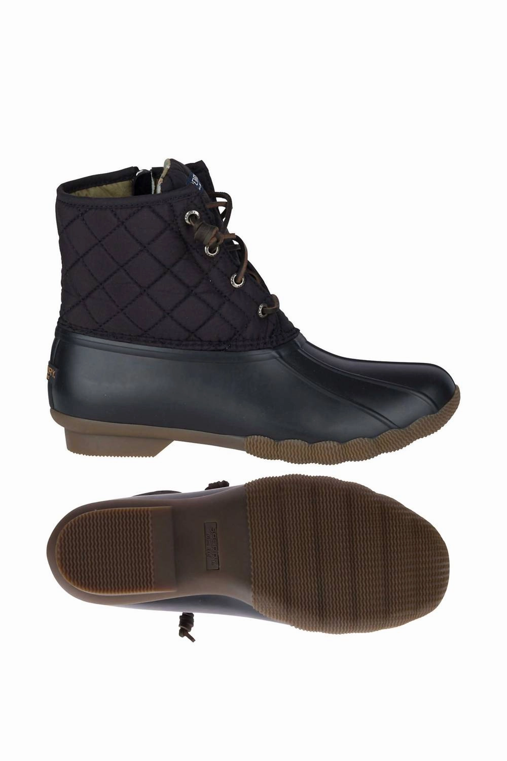 Women's Saltwater Quilted Duck Boot - Medium Width In Black Womens Winter & Rain Boots online