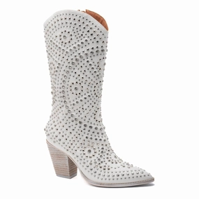 Women's Scootin Boots In White Comfortable Womens Boots low price