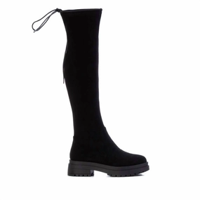 Women's Suede Boots In Black Affordable Womens Boots online