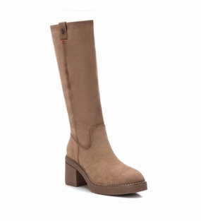 Women's Suede Boots In Taupe Womens Boots sale online