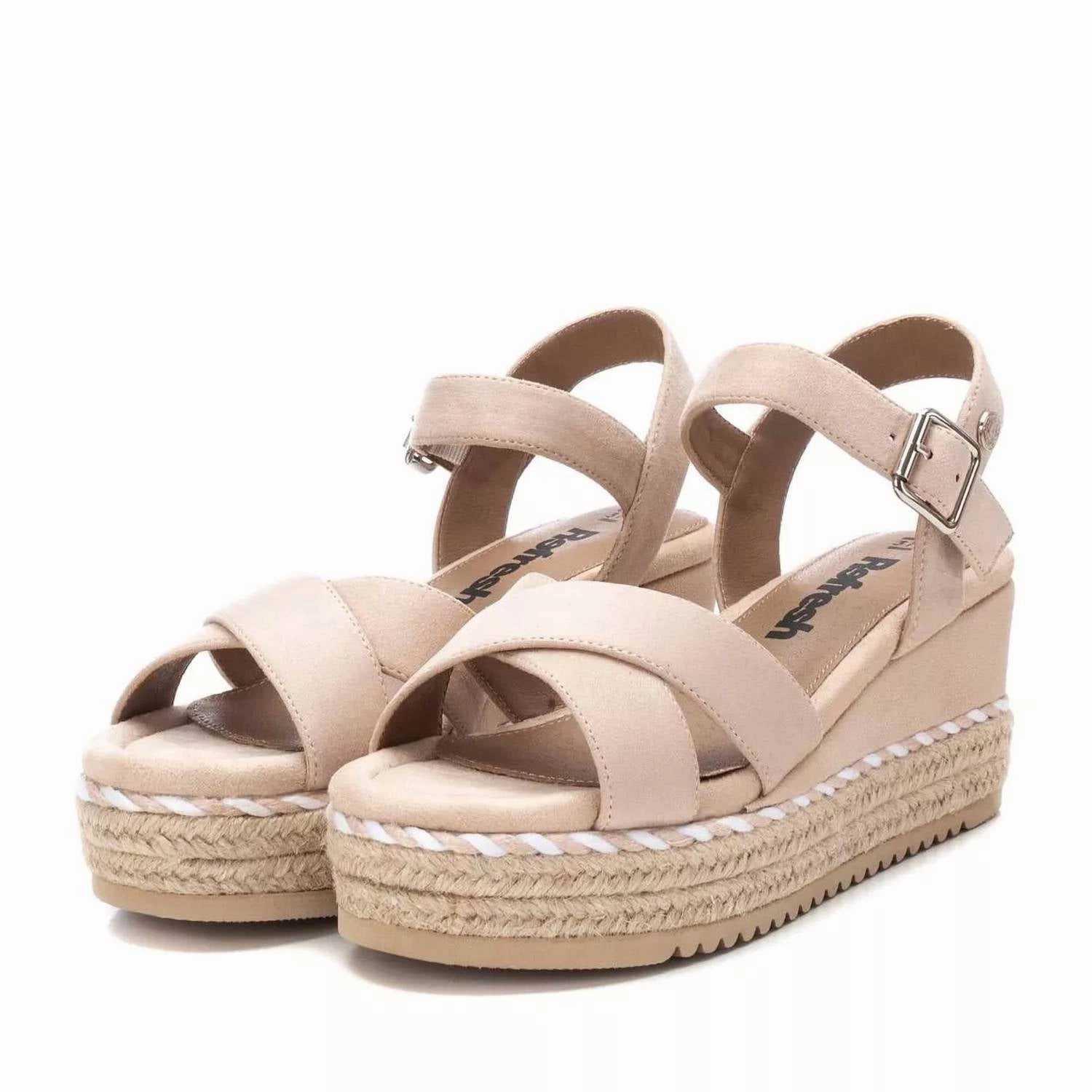 Women's Suede Wedge Sandals In Beige