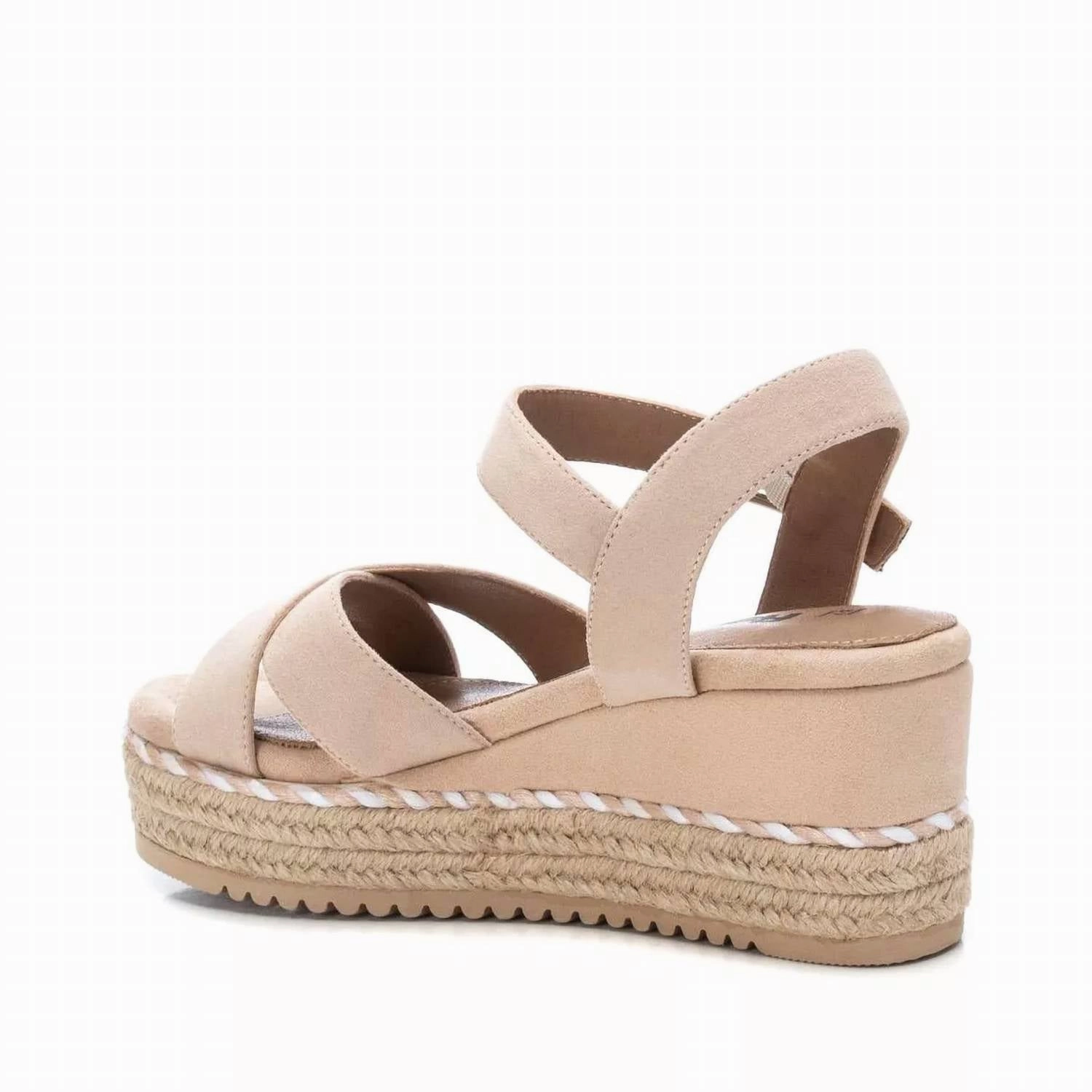 Women's Suede Wedge Sandals In Beige