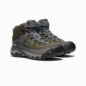 Women's Targhee Iii Mid Wp Hiking Boots In Magnet/blue Cheap Athletic Shoes for Women