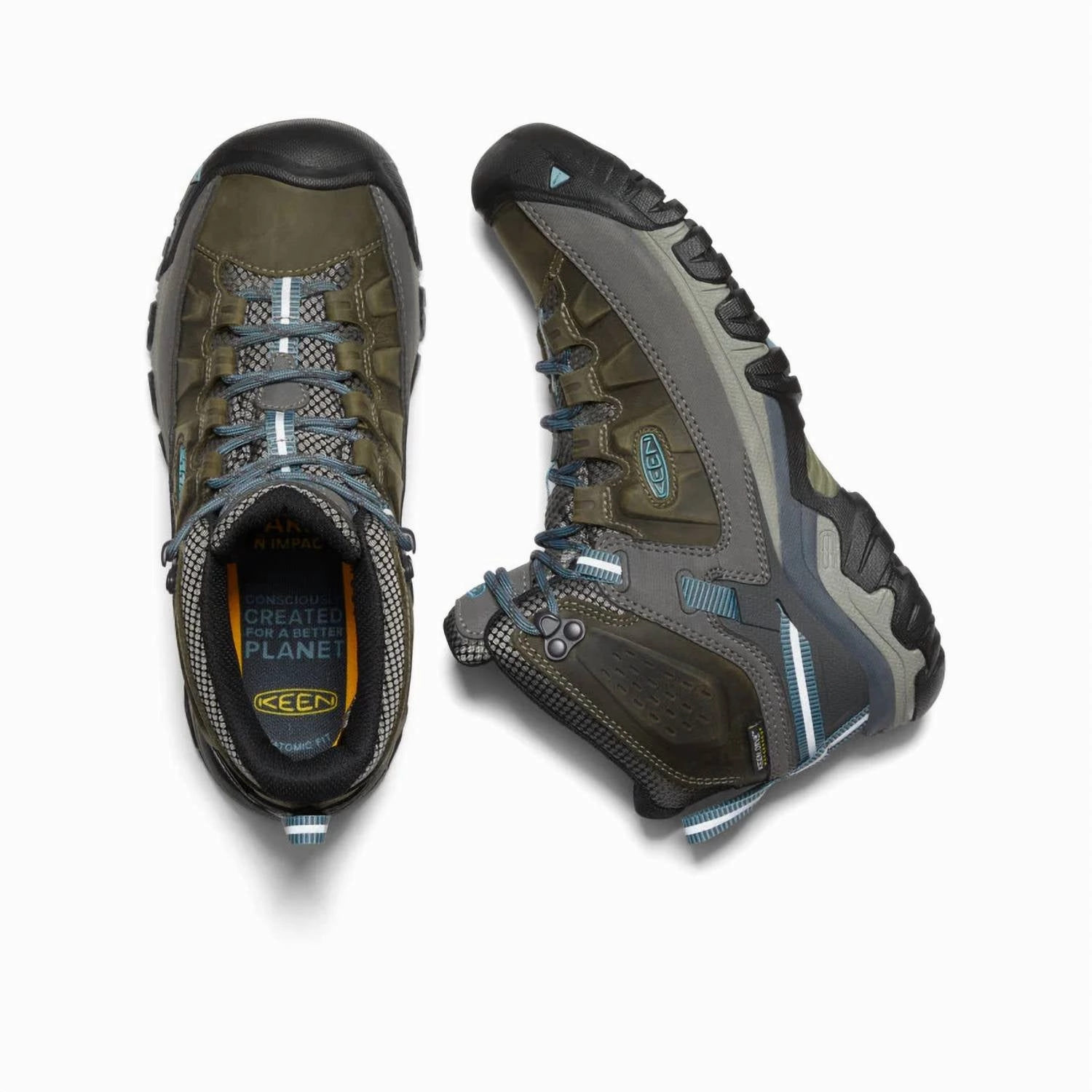 Women's Targhee Iii Mid Wp Hiking Boots In Magnet/blue