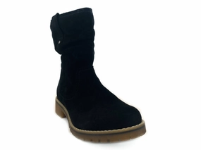 Women's Texas Waterproof Suede Lug Sole Boot In Black Suede Womens Winter & Rain Boots online