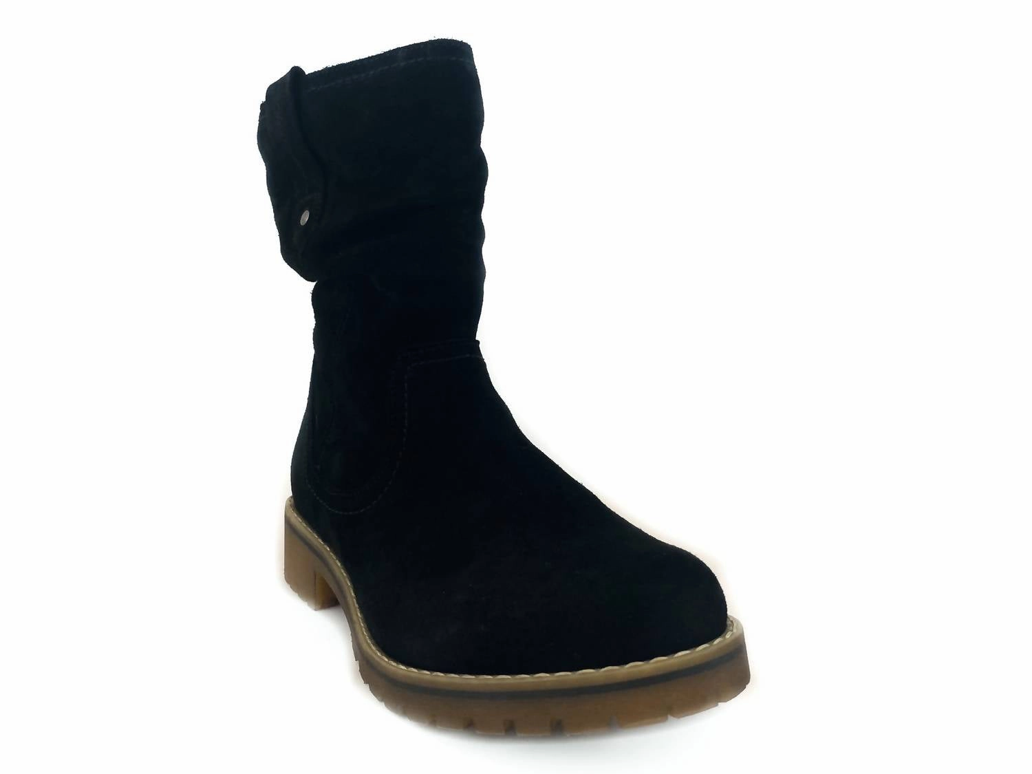 Women's Texas Waterproof Suede Lug Sole Boot In Black Suede Womens Winter & Rain Boots online