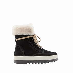 Women's Vanetta Suede Waterproof Winter Boot In Black/cream Womens Winter & Rain Boots online