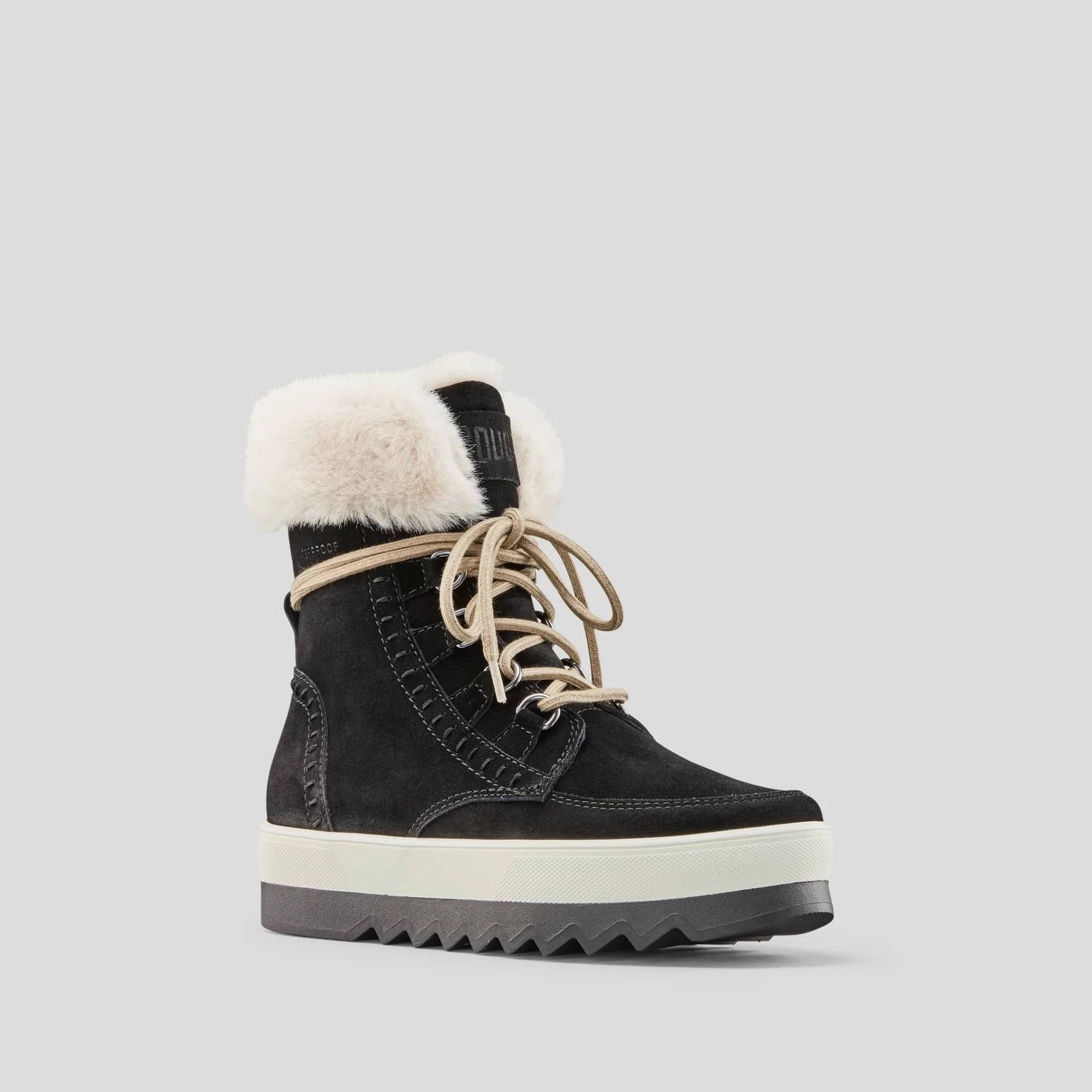 Women's Vanetta Suede Waterproof Winter Boot In Black/cream