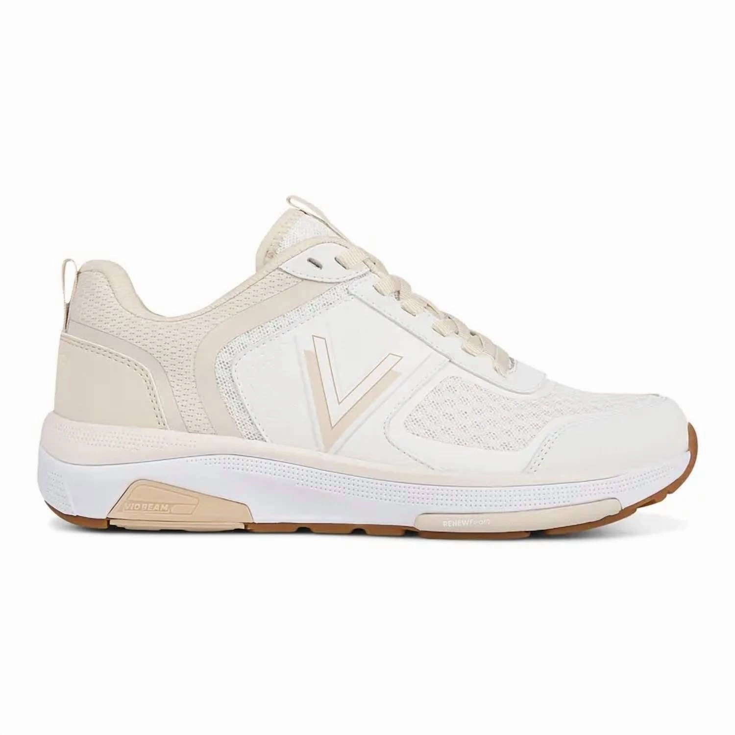 Women's Walk Strider Shoes In White/cream Cheap Athletic Shoes for Women