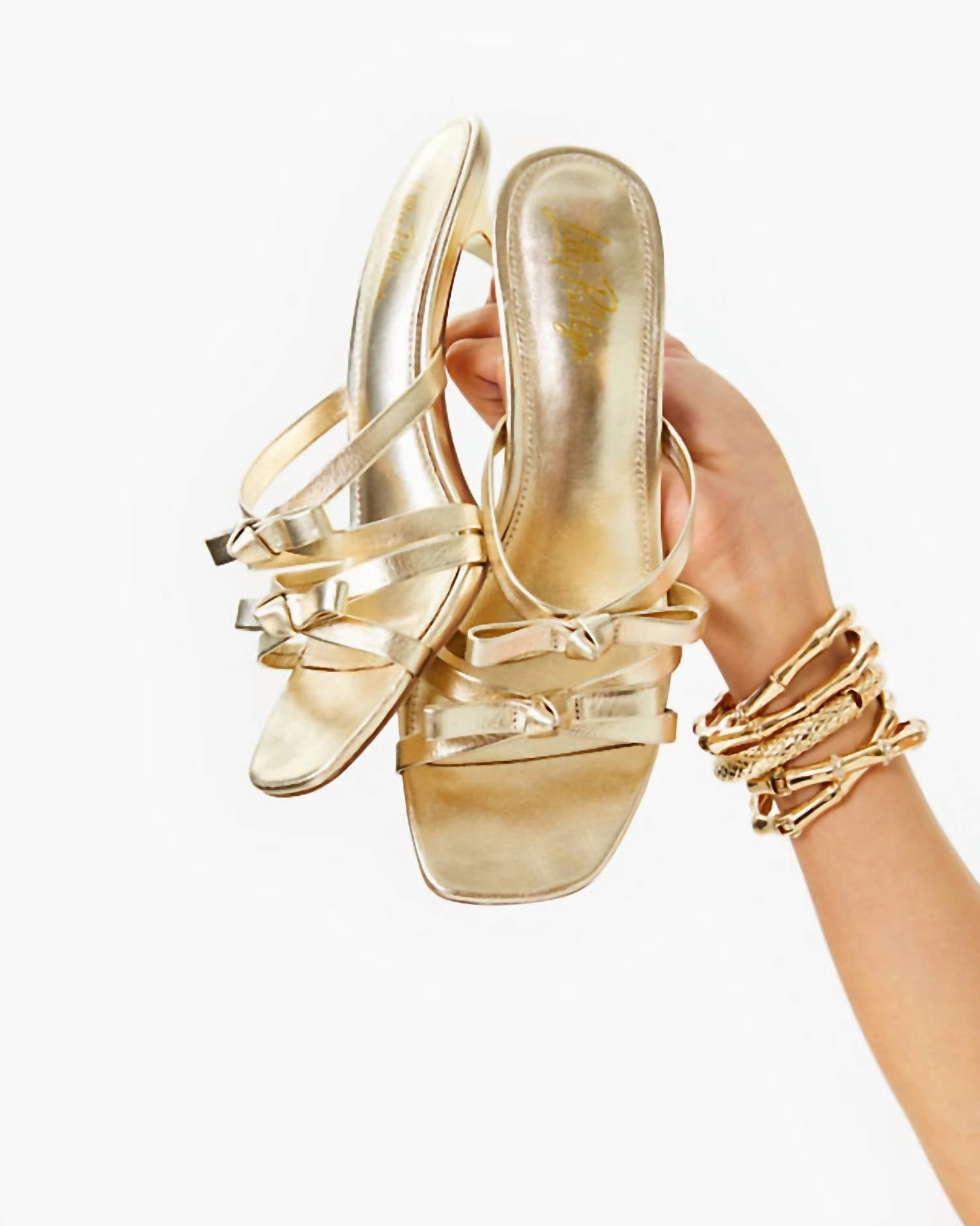 Women's Wanda Slide Sandal In Gold Metallic
