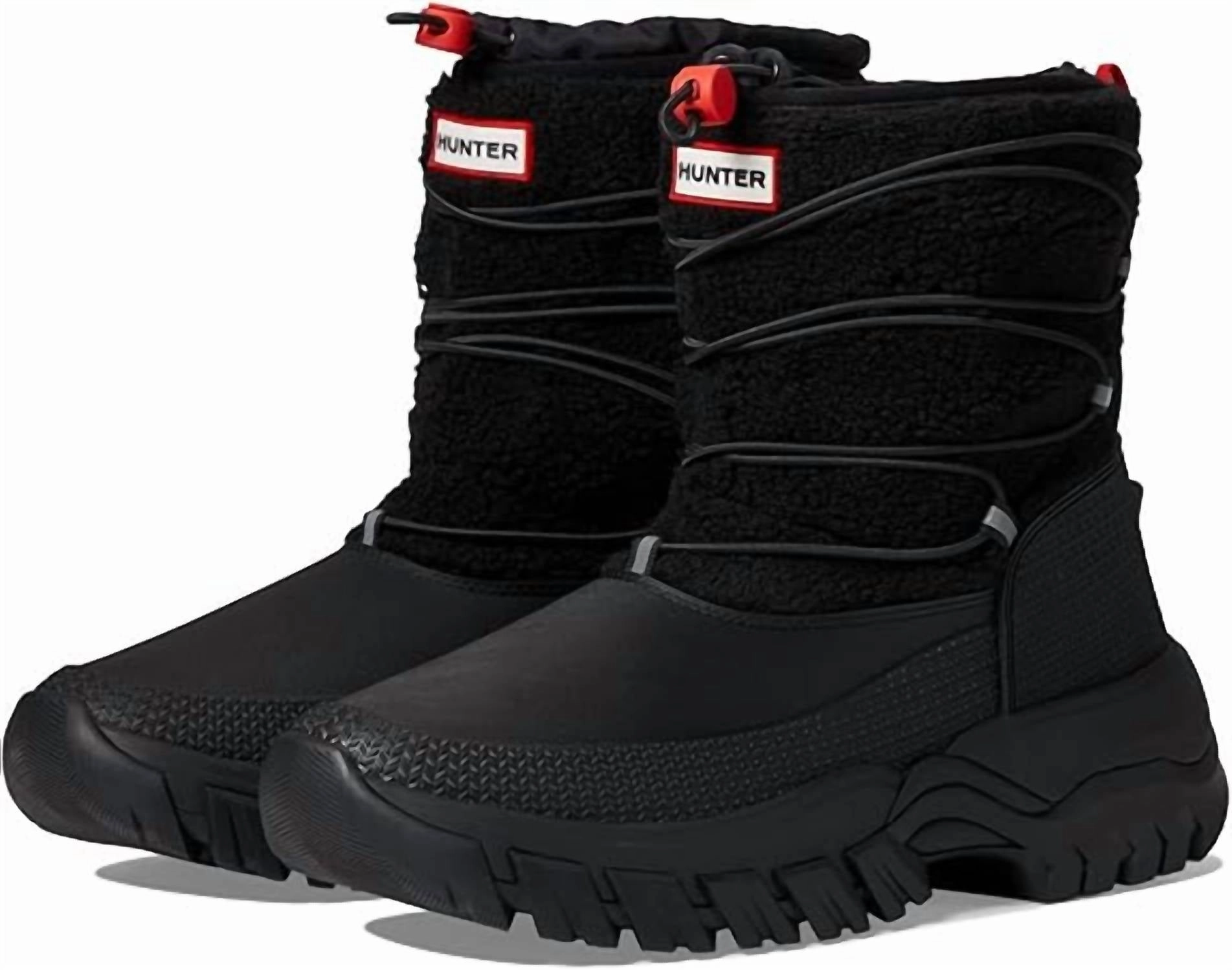 Women's Wanderer Short Sherpa Snow Boot In Black Womens Winter & Rain Boots online