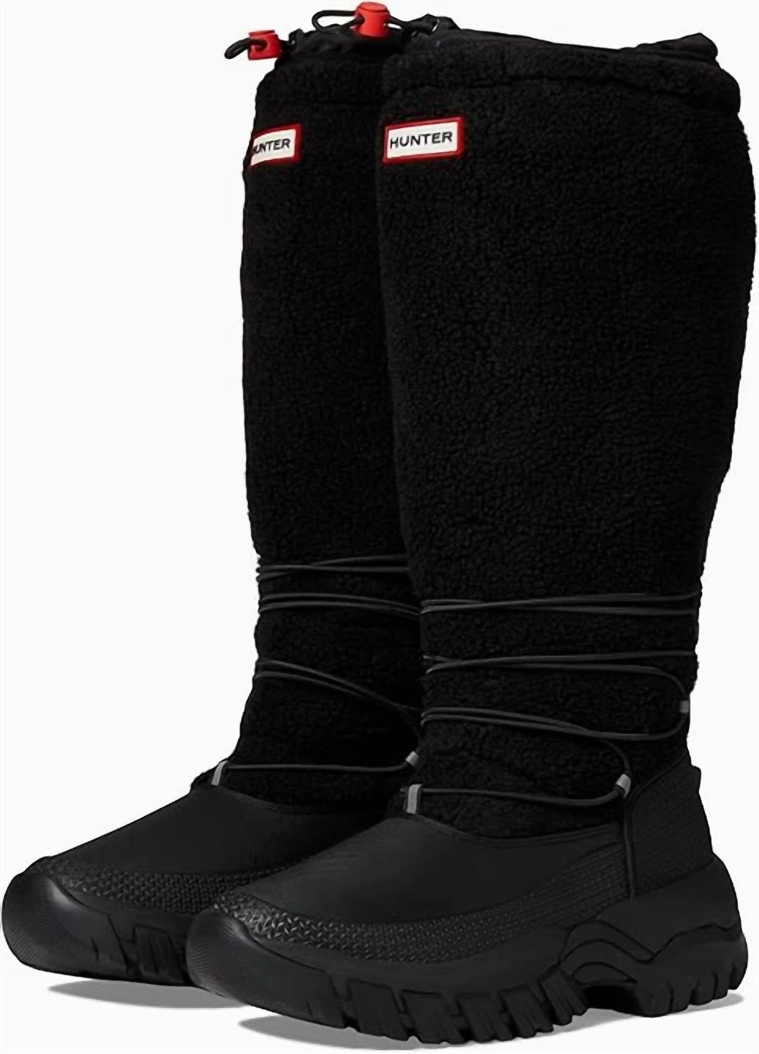 Women's Wanderer Tall Sherpa Snow Boots In Black Womens Winter & Rain Boots online