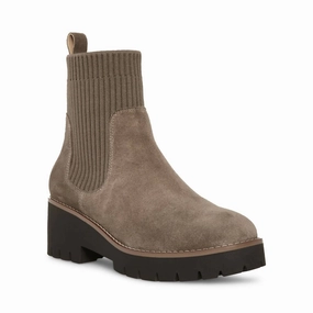 Women's Waterproof Darren Bootie In Dark Taupe Suede High-quality Womens Boots discount