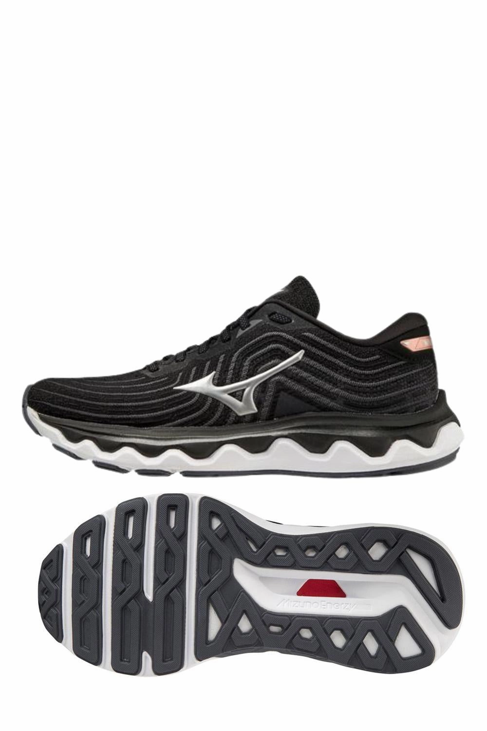 Women's Wave Horizon 6 Running Shoes - B/medium Width In Black/silver Cheap Athletic Shoes for Women