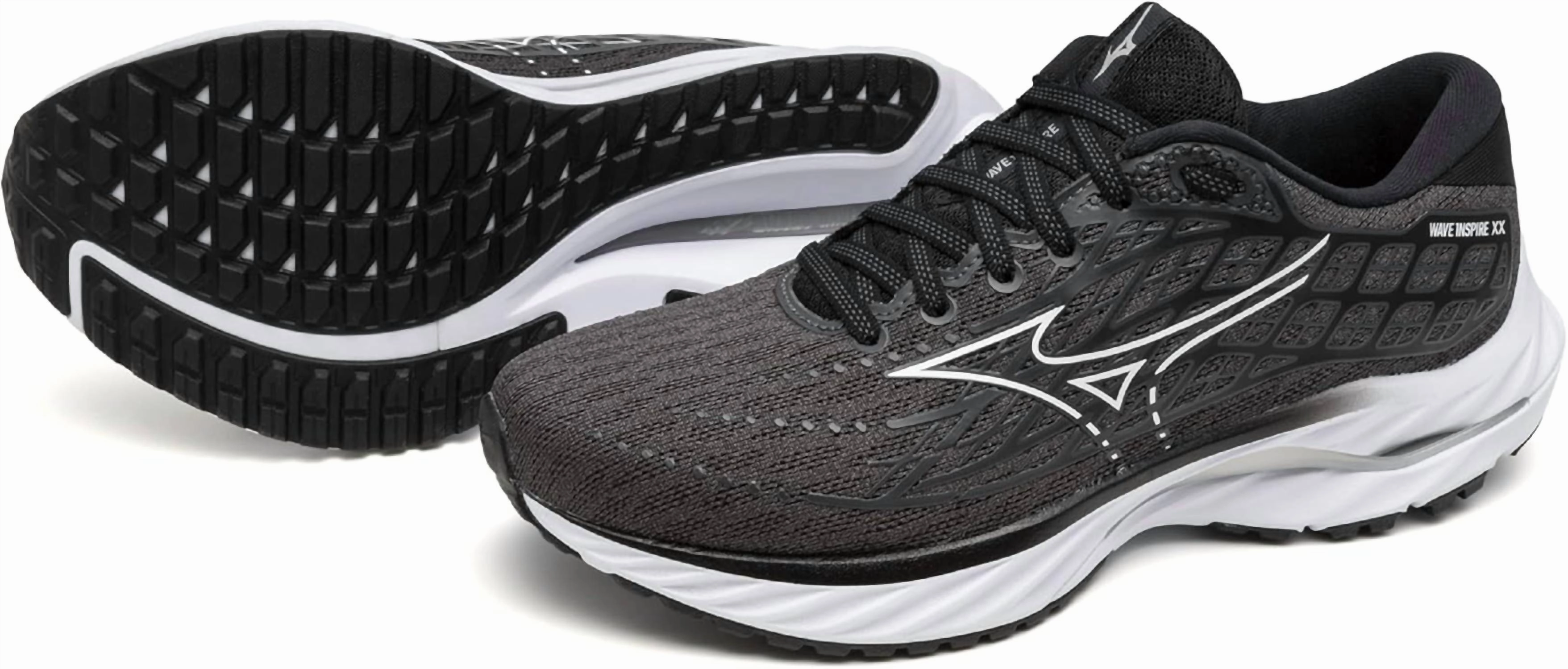 Women's Wave Inspire 20 Running Shoe In Ebony/white Cheap Athletic Shoes for Women