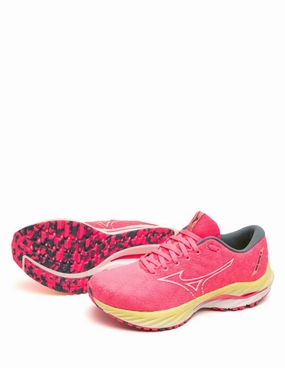 Women's Wave Inspire Running Shoes In Highvis/pink/snowwhite Cheap Athletic Shoes for Women