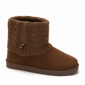 Women's Winter Booties With Knit Shaft In Brown Womens Winter & Rain Boots online