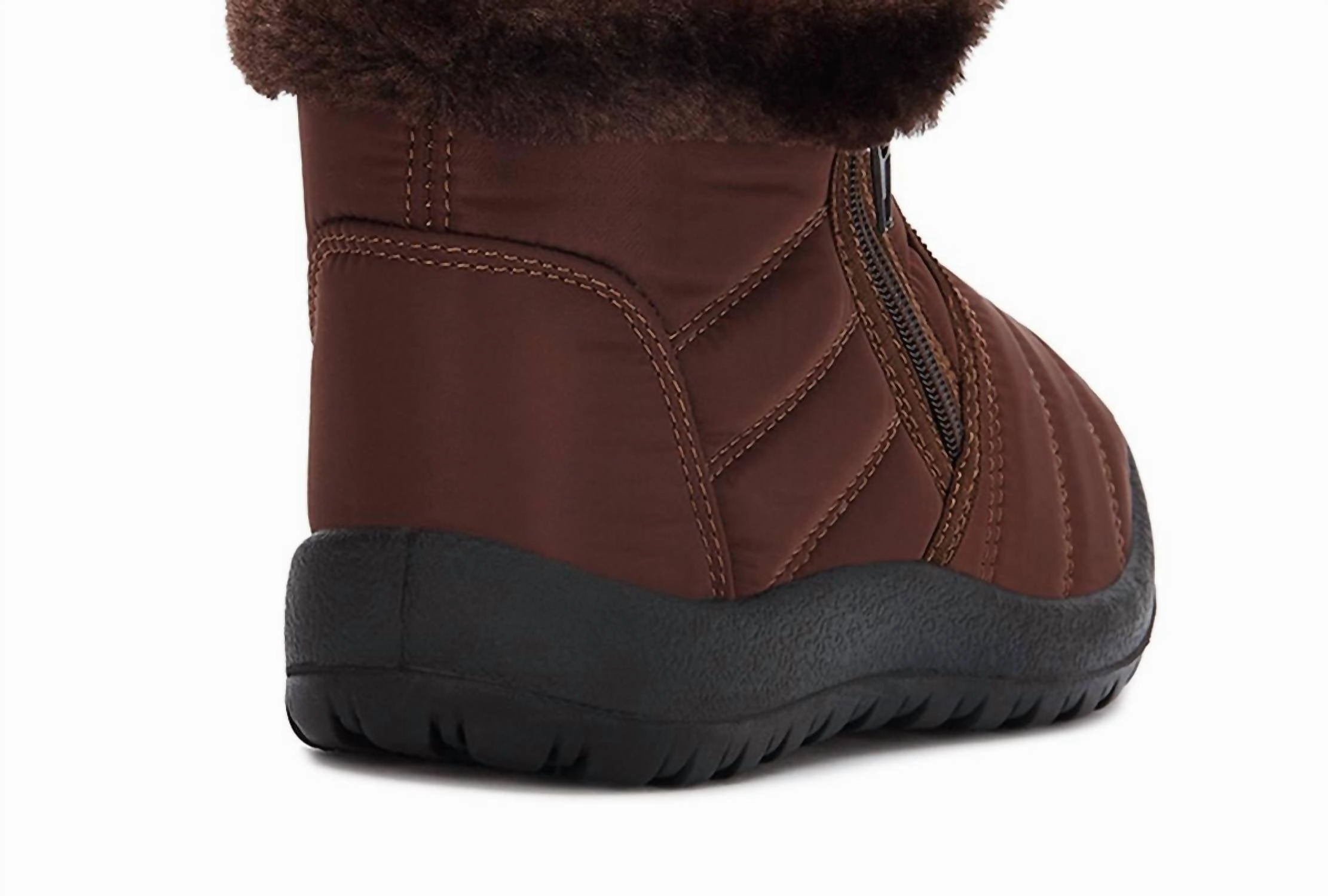 Women's Winter Fur Booties In Brown
