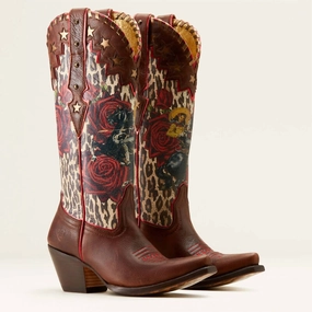 Women's X Toe Rodeo Quincy Western Boot In Mohogany Cheap Mens Boots & Chukkas