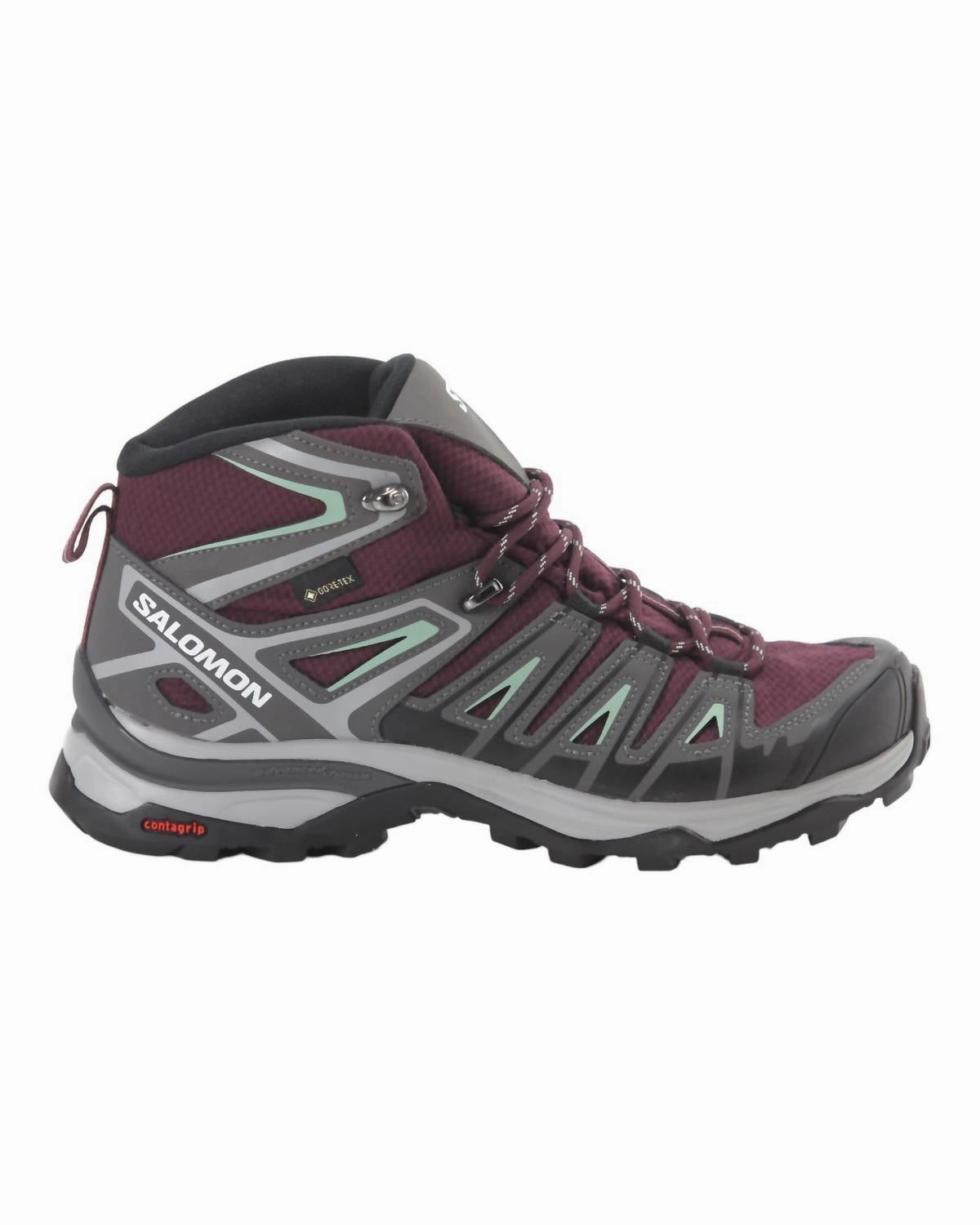 Women's X Ultra Pioneer Mid Hiking Shoes In Wine Tasting/magnet/granite Green