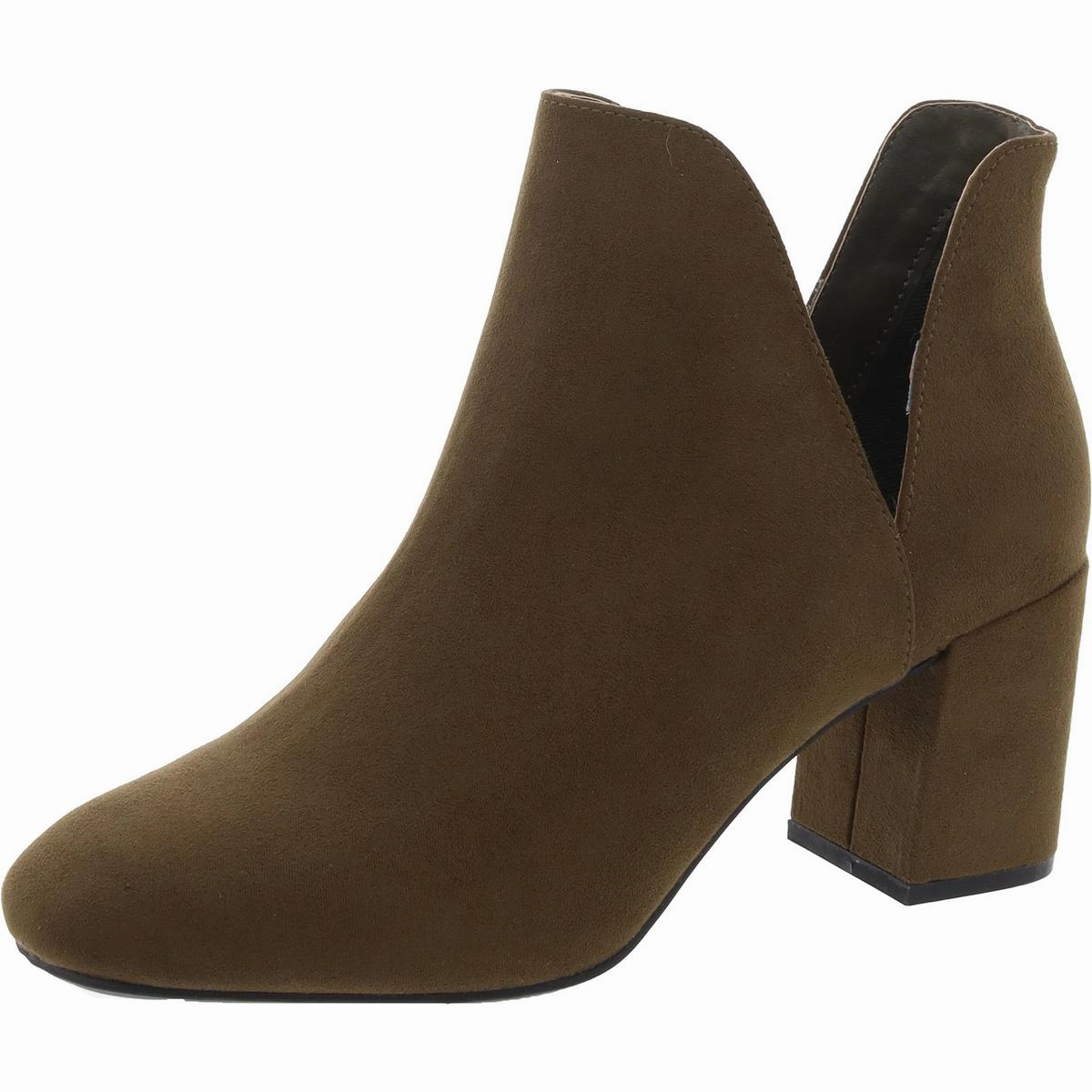 Womens Block Heel Faux Suede Ankle Boots High-quality Womens Boots discount