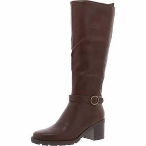 Womens Block Heel Manmade Knee-High Boots Discount Boots for Women