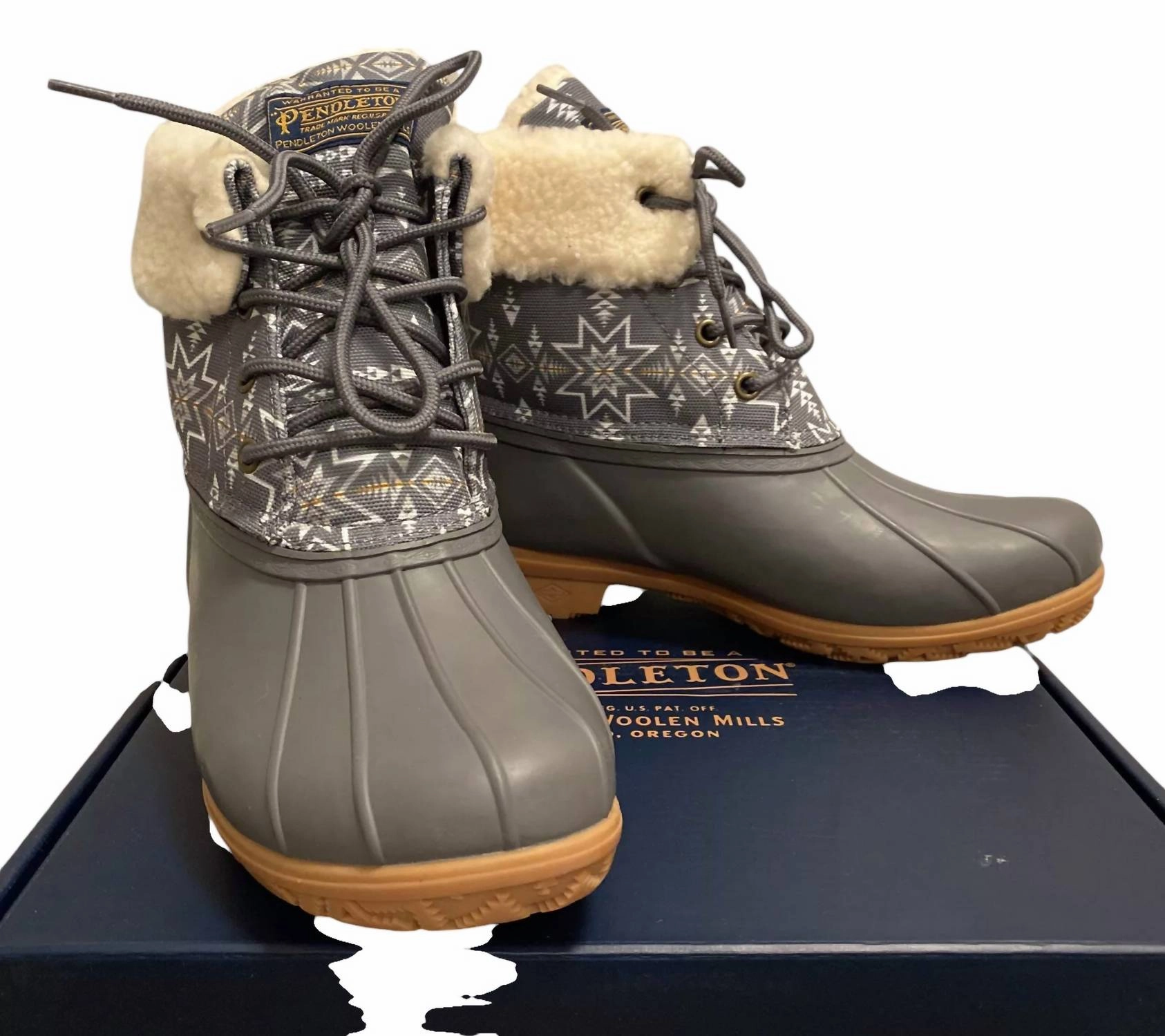 WomenS Classic Plains Star Duck Winter Boots In Gray