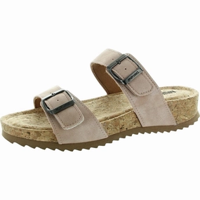 Womens Cork Faux Leather Slide Sandals Cheap Womens Sandals for sale