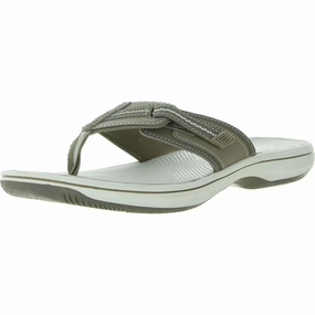 Womens Cushioned Footbed Faux Leather Flip-Flops Cheap Womens Sandals for sale