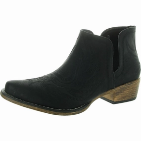 Womens Embroidered Faux Leather Shooties Womens Winter Boots promo deal