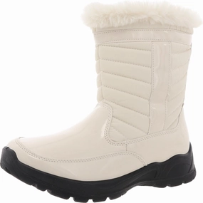 Womens Faux Fur Patent Booties Discount Boots for Women