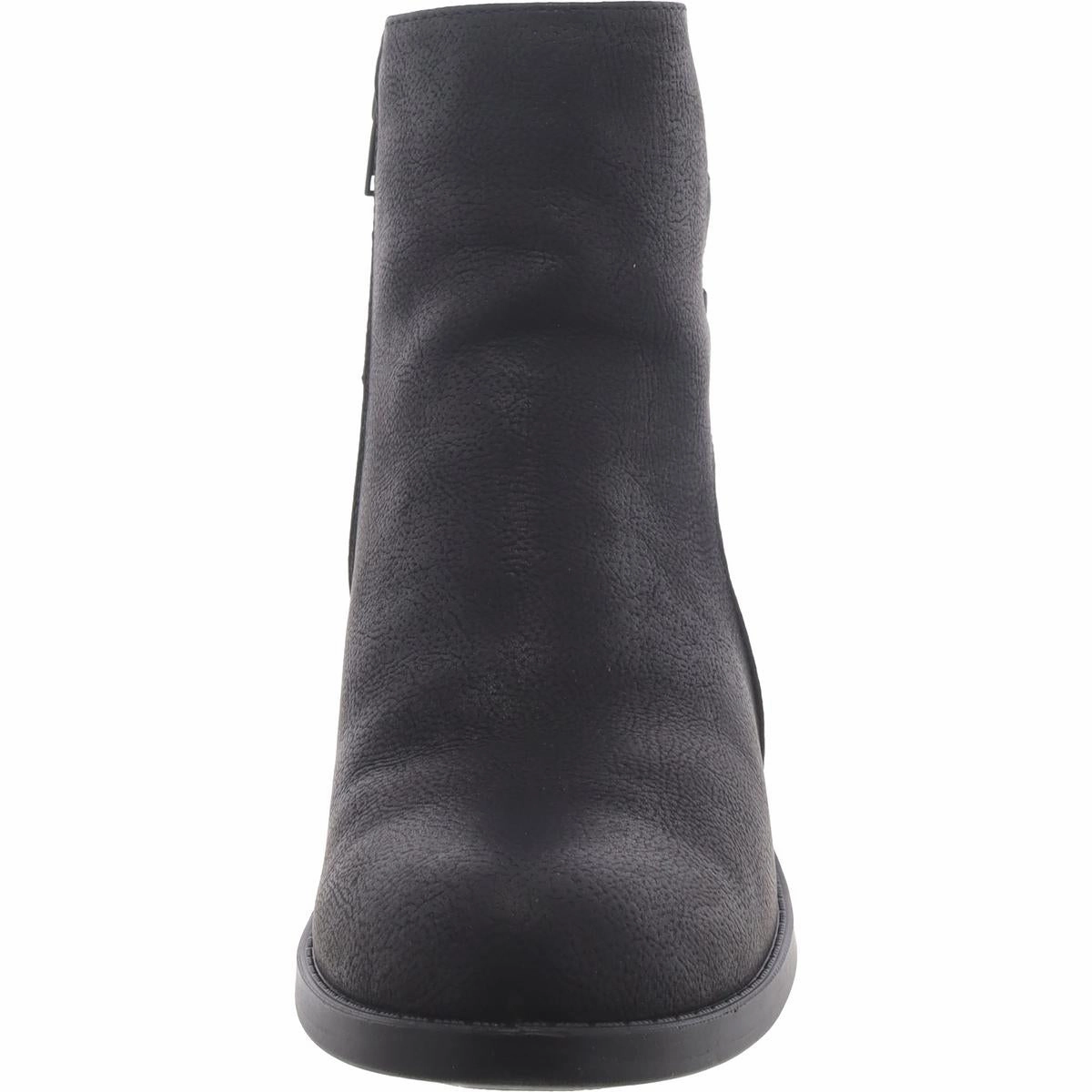 Womens Faux Leather Casual Ankle Boots