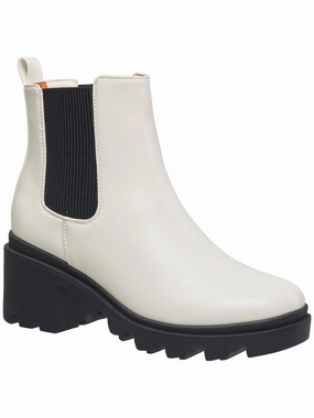 Womens Faux Leather Lugged Sole Chelsea Boots Womens Boots sale online