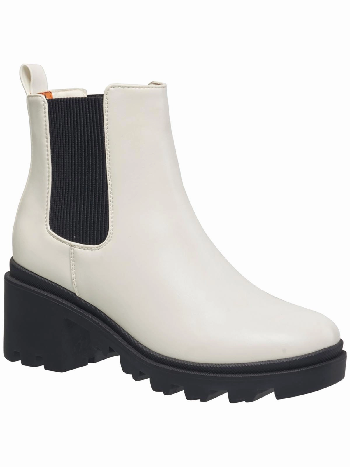 Womens Faux Leather Lugged Sole Chelsea Boots Womens Boots sale online