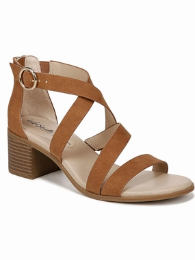 Womens Faux Leather Slip On Block Heel Stylish Womens Sandals for less