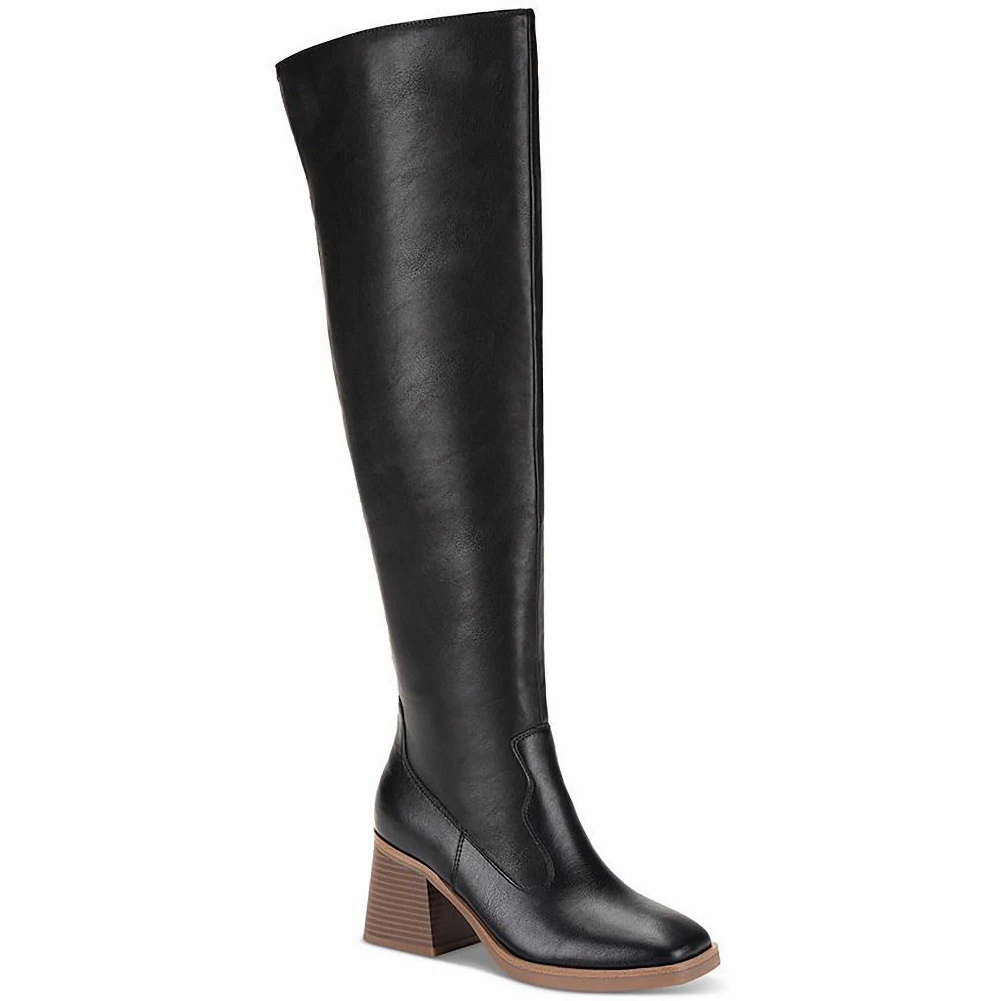 Womens Faux Leather Tall Over-The-Knee Boots