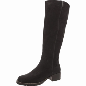 Womens Faux Suede Block Heel Knee-High Boots Buy Womens Boots online cheap